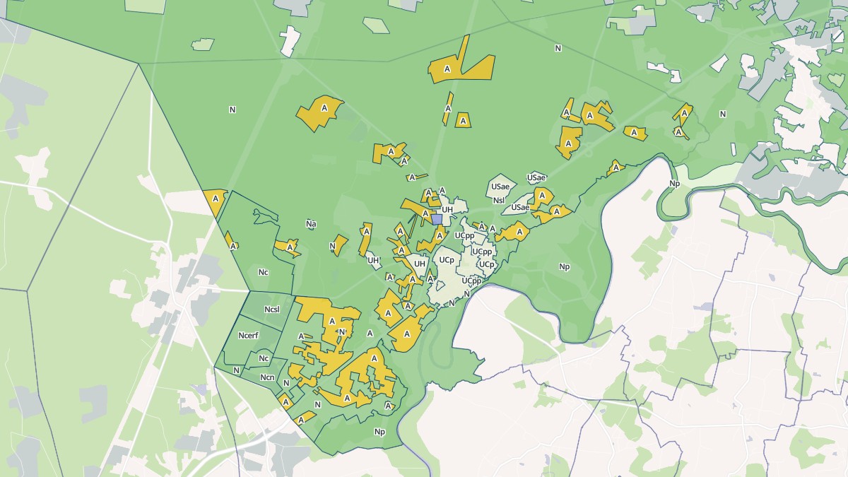 Aperçu cartographique de Pontonx-sur-l'Adour, centré sur la commune