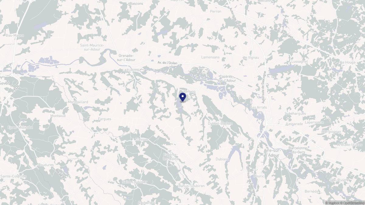 Aperçu cartographique de Renung, centré sur la commune
