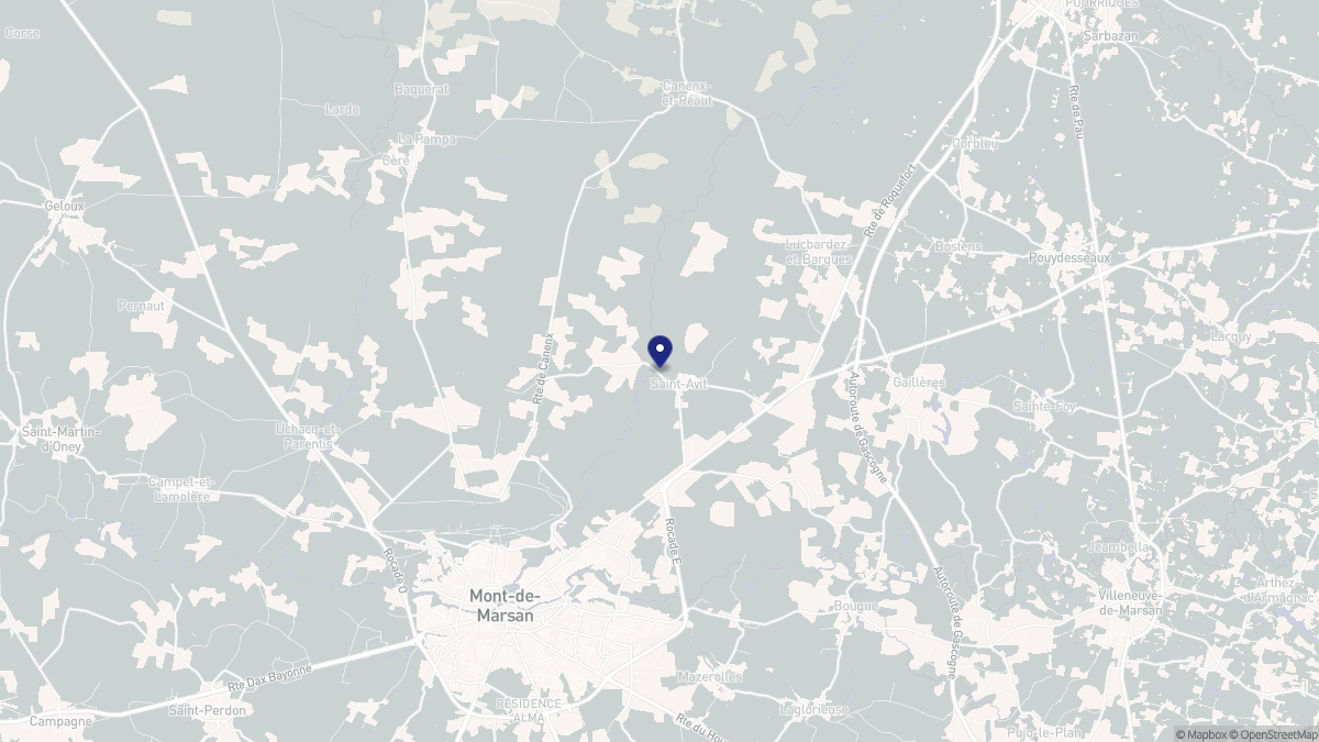 Aperçu cartographique de Saint-Avit, centré sur la commune