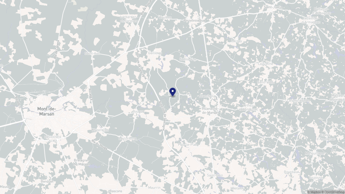 Aperçu cartographique de Saint-Cricq-Villeneuve, centré sur la commune