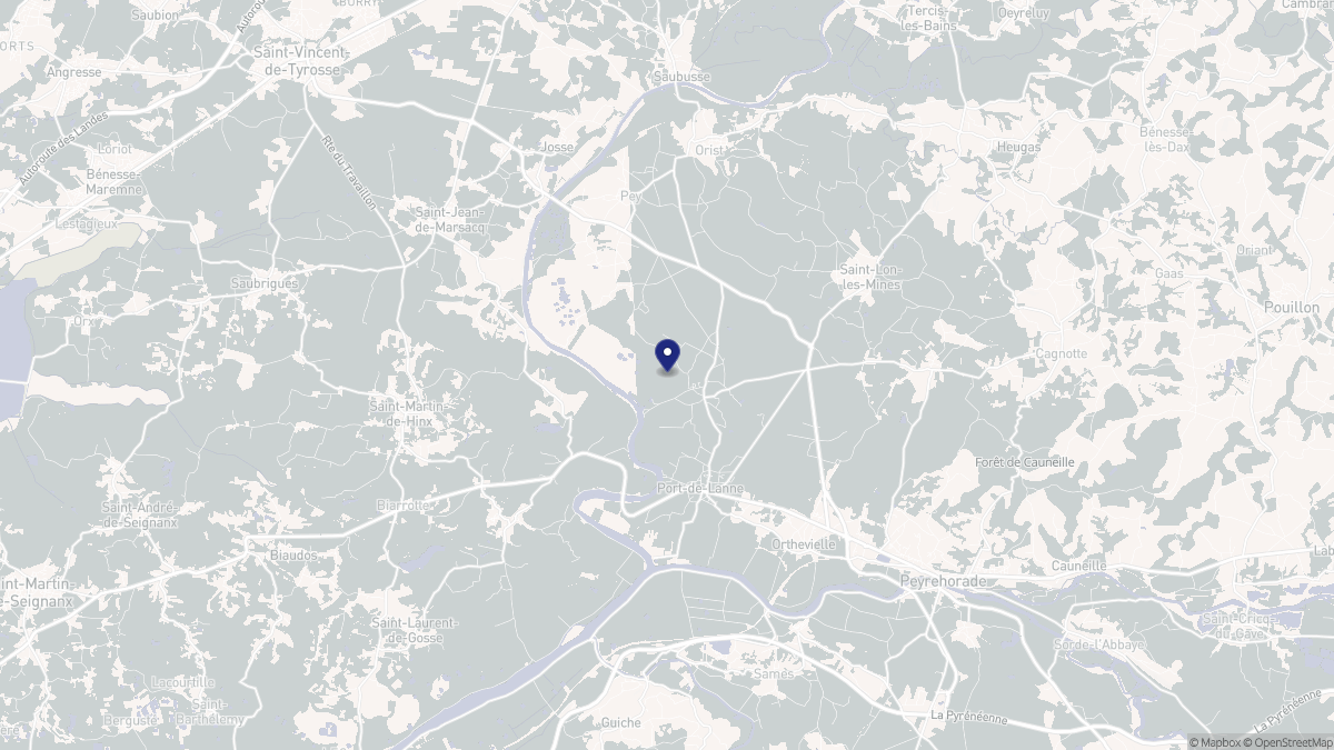Aperçu cartographique de Saint-Étienne-d'Orthe, centré sur la commune