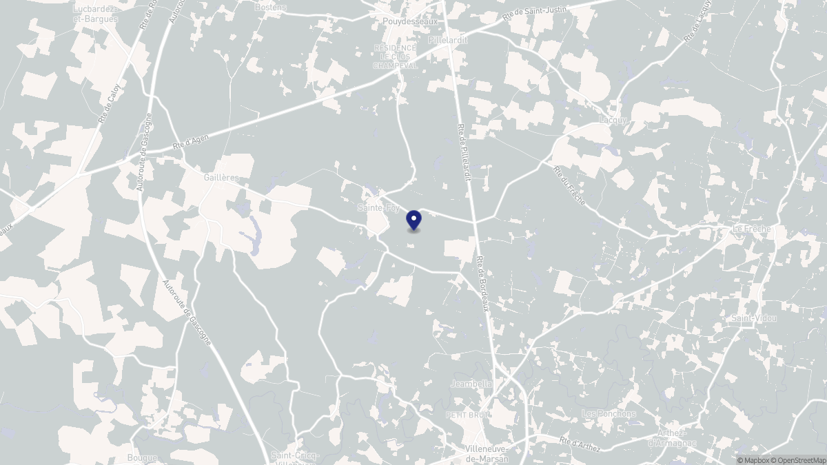 Aperçu cartographique de Sainte-Foy, centré sur la commune