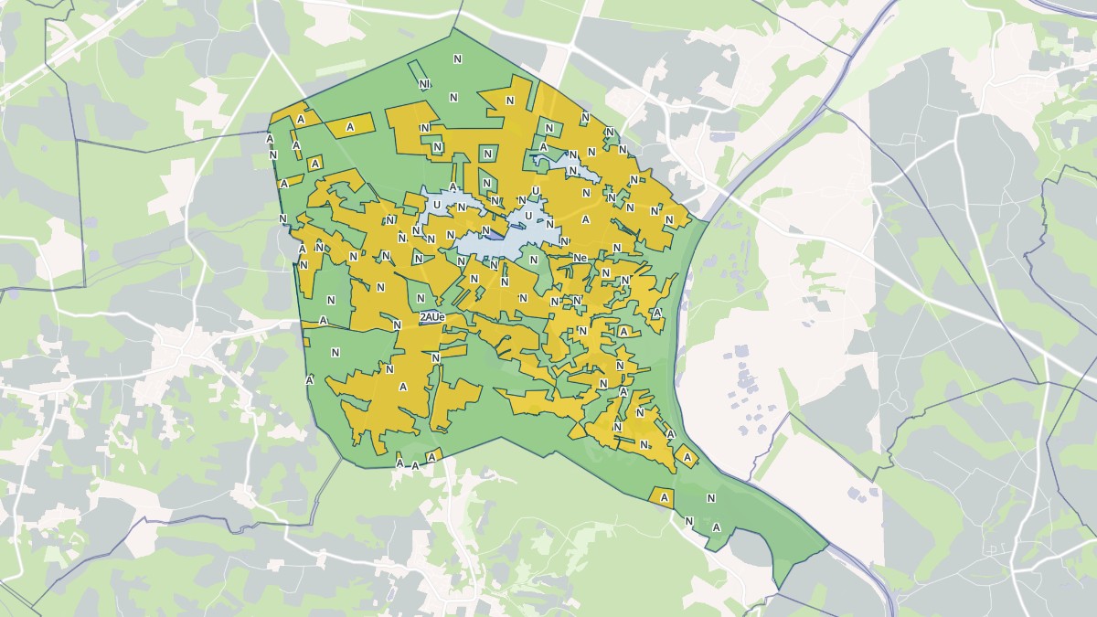 Aperçu cartographique de Saint-Jean-de-Marsacq, centré sur la commune