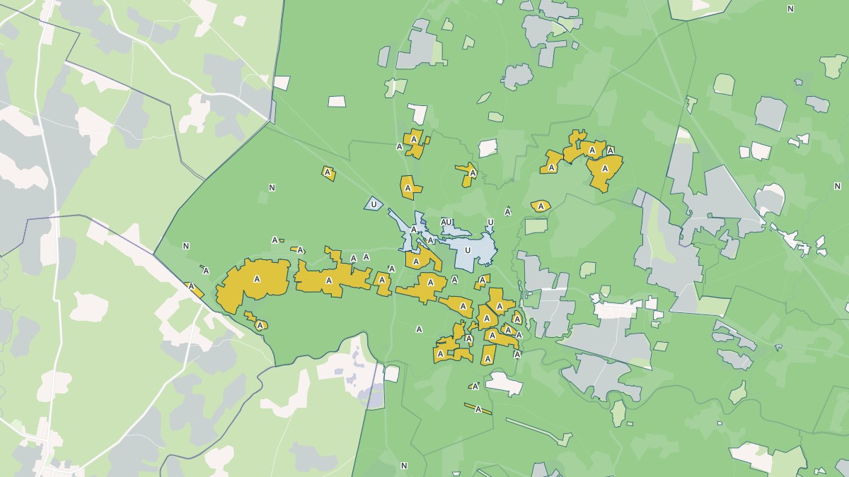 Aperçu cartographique de Saint-Martin-d'Oney, centré sur la commune