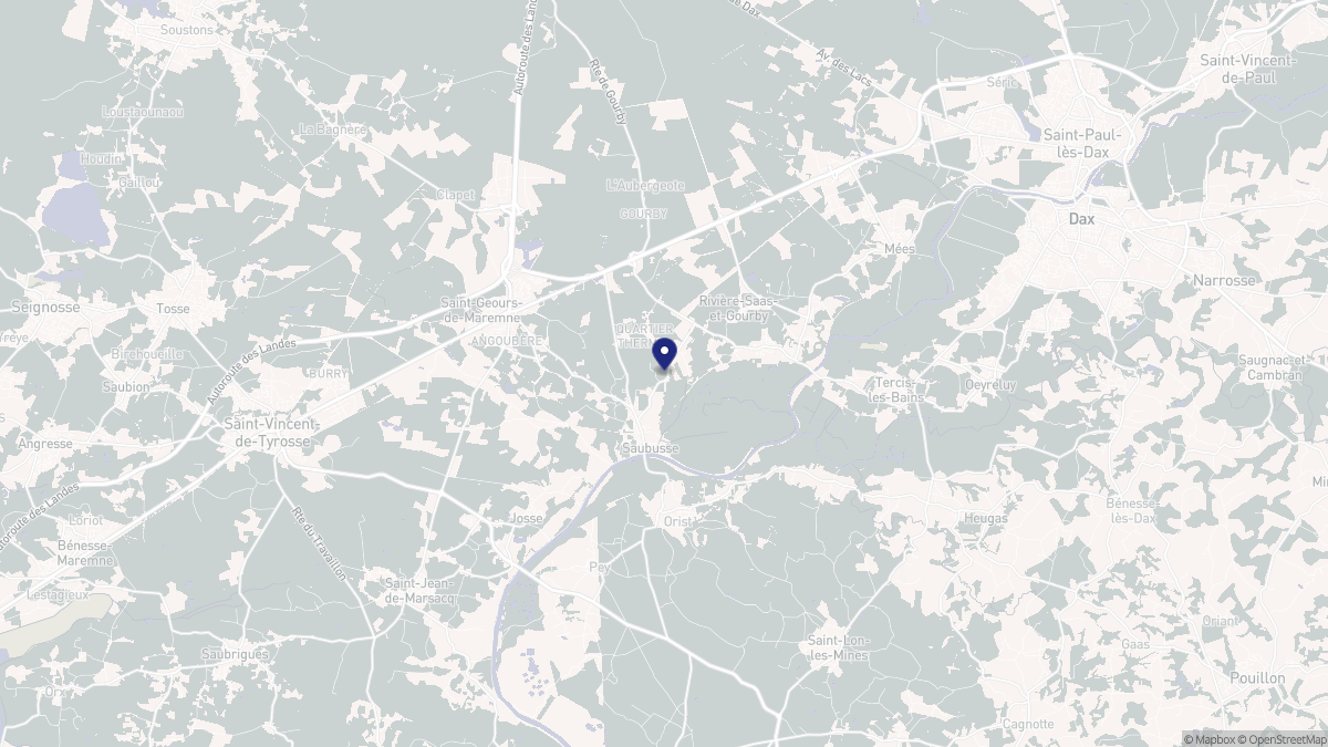 Aperçu cartographique de Saubusse, centré sur la commune
