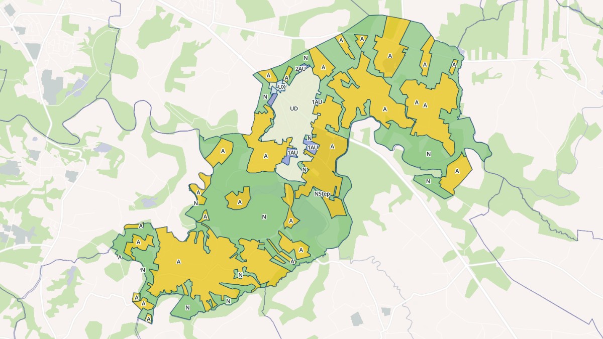 Aperçu cartographique de Saugnac-et-Cambran, centré sur la commune