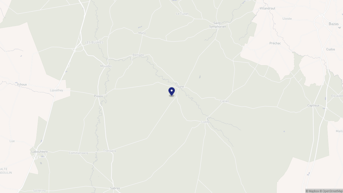 Aperçu cartographique de Sore, centré sur la commune
