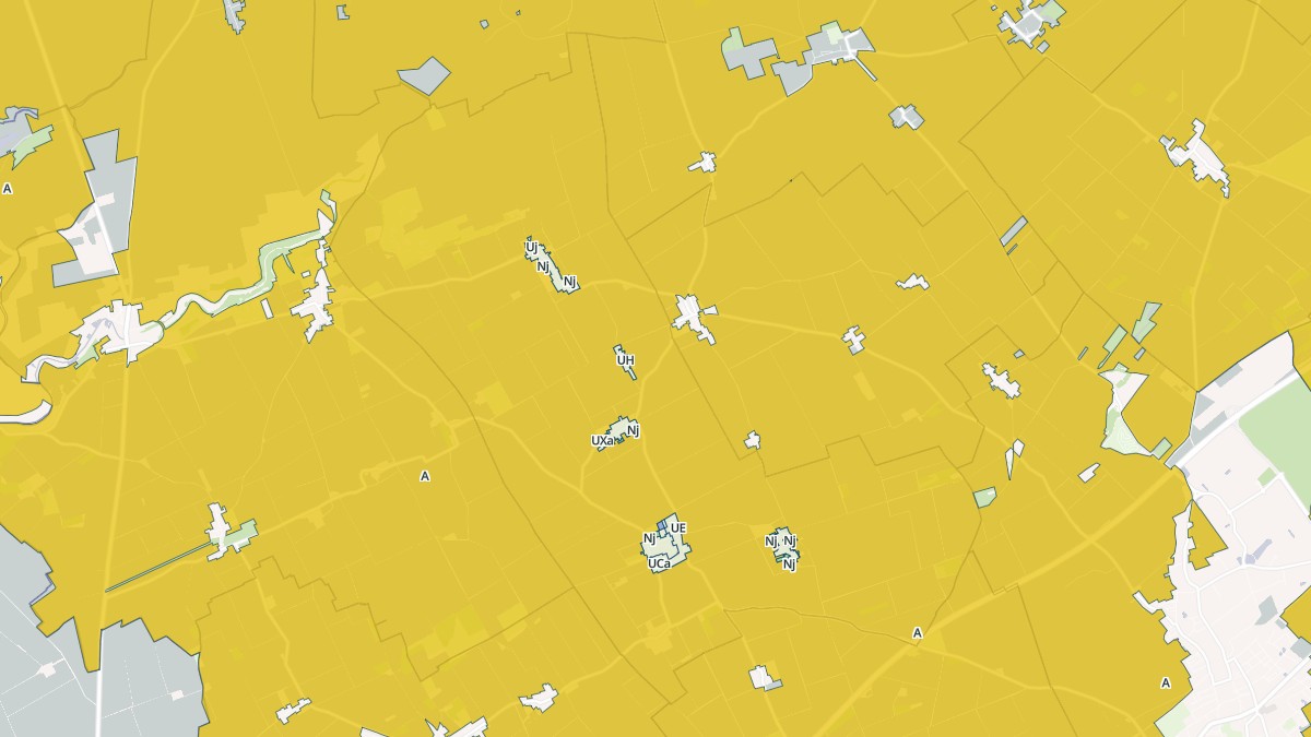 Aperçu cartographique de La Chapelle-Saint-Martin-en-Plaine, centré sur la commune