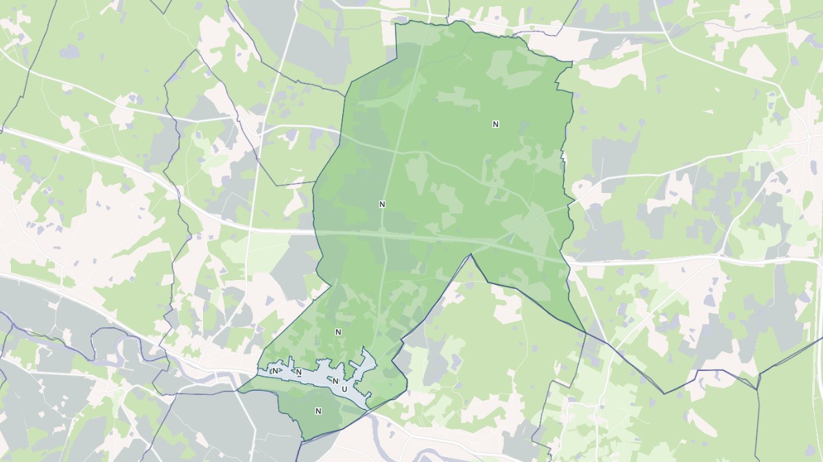 Aperçu cartographique de Châtres-sur-Cher, centré sur la commune