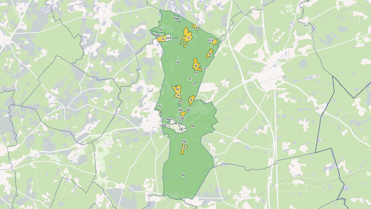 Aperçu cartographique de La Ferté-Imbault, centré sur la commune