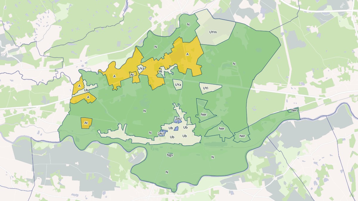 Aperçu cartographique de Gièvres, centré sur la commune