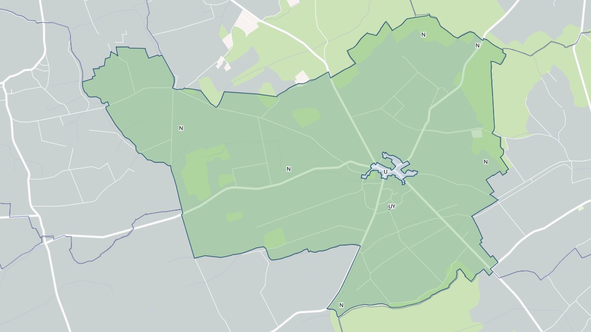 Aperçu cartographique de Gombergean, centré sur la commune
