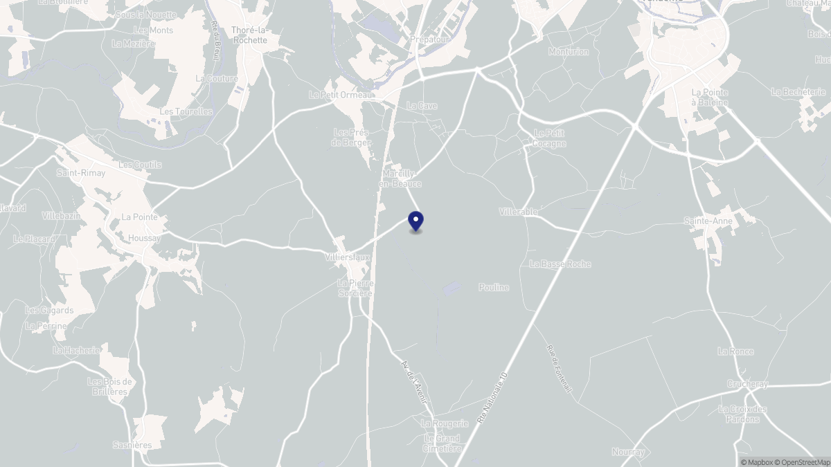 Aperçu cartographique de Marcilly-en-Beauce, centré sur la commune