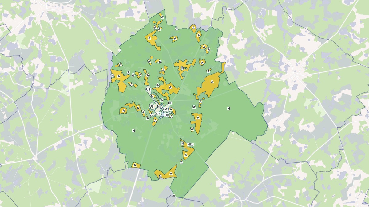 Aperçu cartographique de Millançay, centré sur la commune