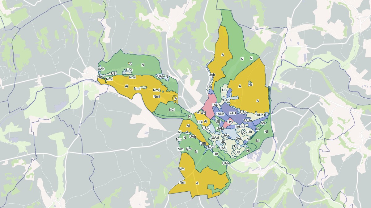 Aperçu cartographique de Montoire-sur-le-Loir, centré sur la commune