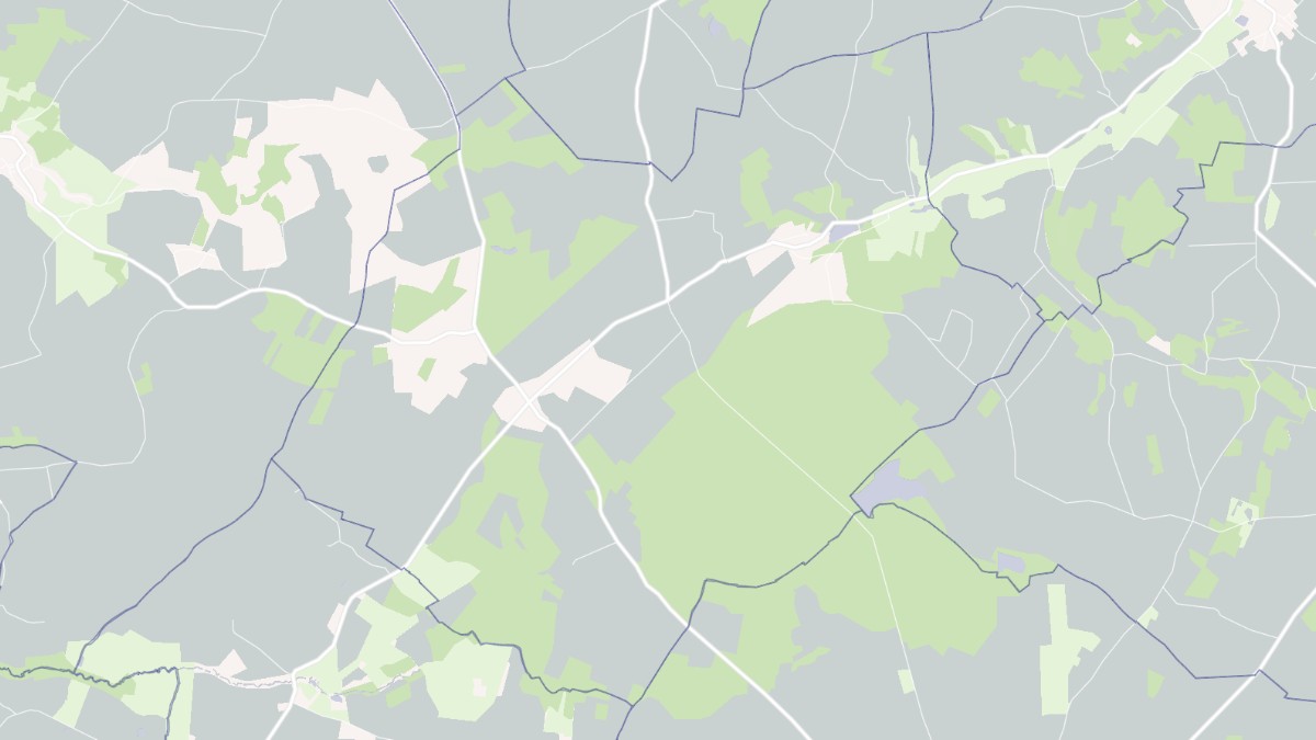 Aperçu cartographique de Montrouveau, centré sur la commune