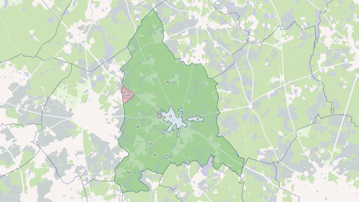 Aperçu cartographique de Mur-de-Sologne, centré sur la commune