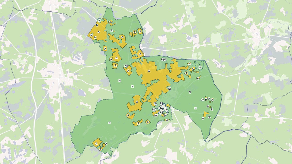 Aperçu cartographique de Pierrefitte-sur-Sauldre, centré sur la commune