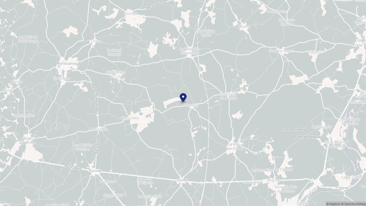 Aperçu cartographique de Romilly, centré sur la commune