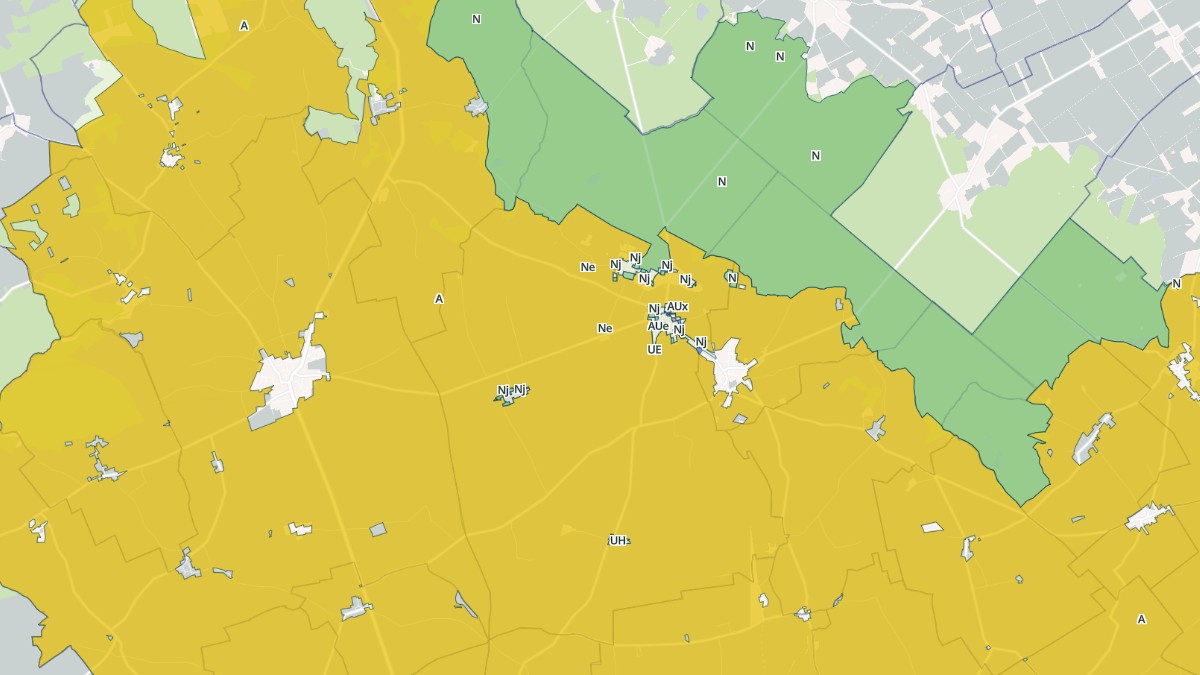 Aperçu cartographique de Saint-Léonard-en-Beauce, centré sur la commune