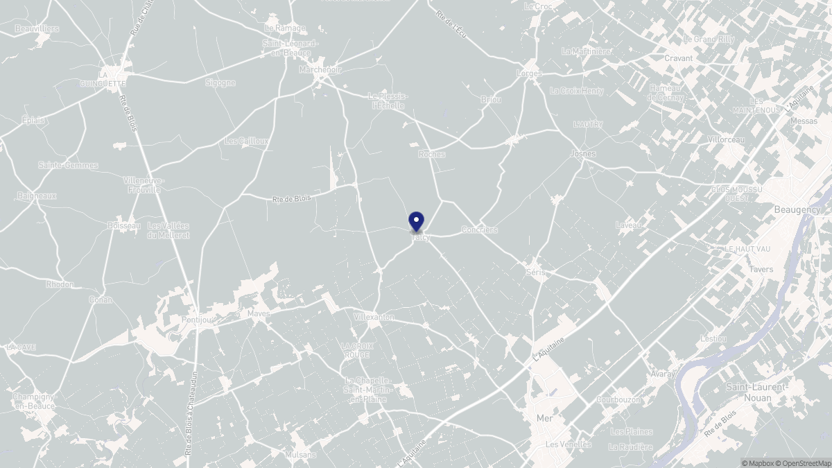Aperçu cartographique de Talcy, centré sur la commune