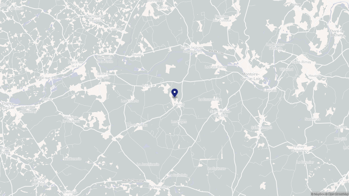 Aperçu cartographique de Ternay, centré sur la commune