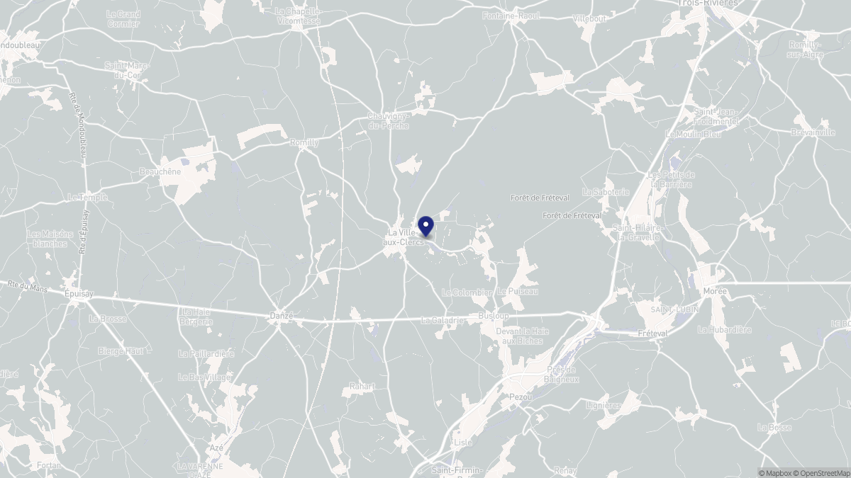 Aperçu cartographique de La Ville-aux-Clercs, centré sur la commune