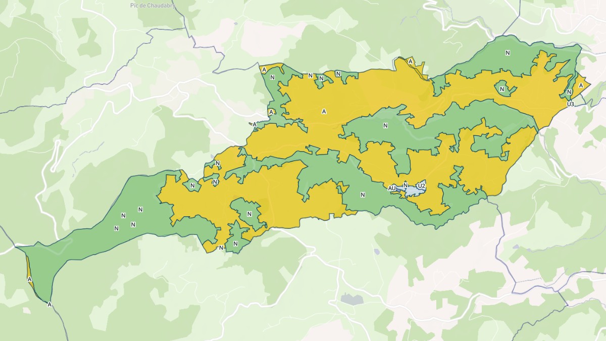 Aperçu cartographique de Bard, centré sur la commune