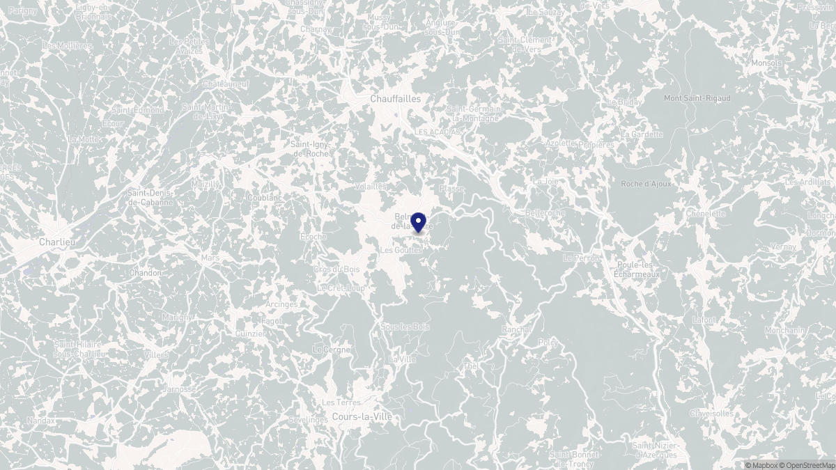 Aperçu cartographique de Belmont-de-la-Loire, centré sur la commune