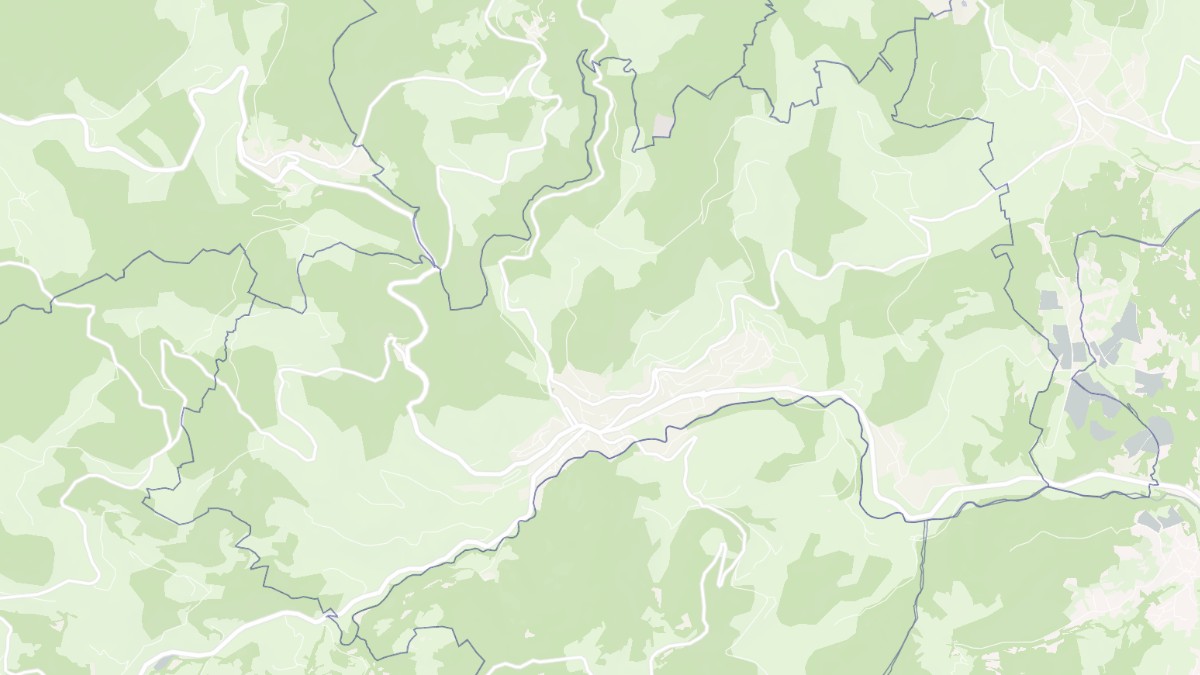 Aperçu cartographique de Bourg-Argental, centré sur la commune
