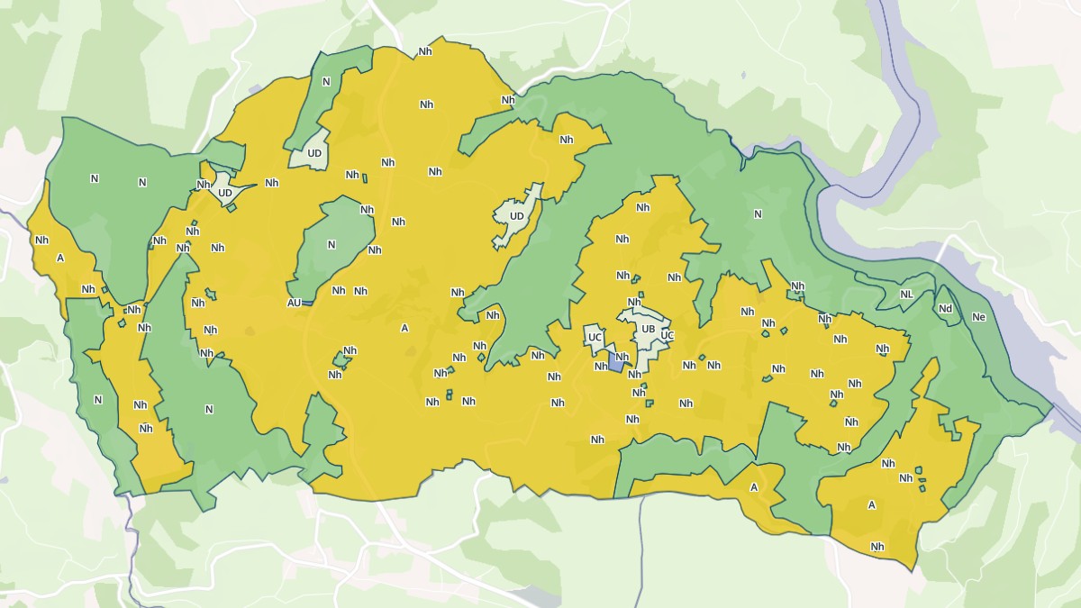 Aperçu cartographique de Bully, centré sur la commune