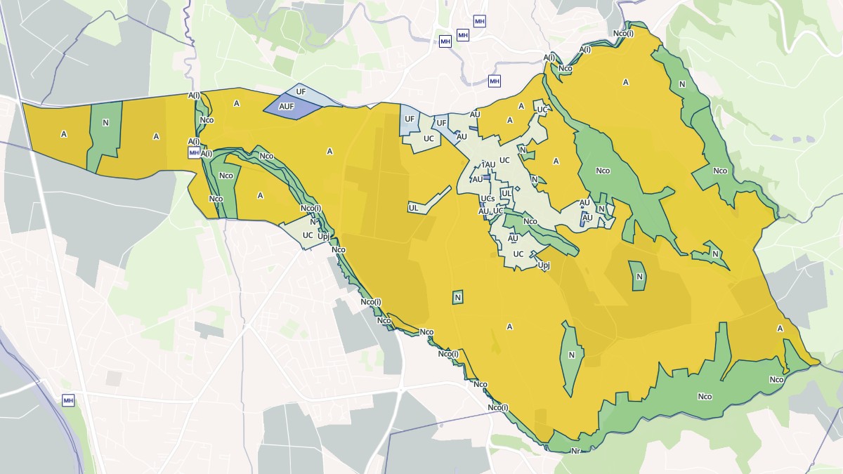 Aperçu cartographique de Chambœuf, centré sur la commune