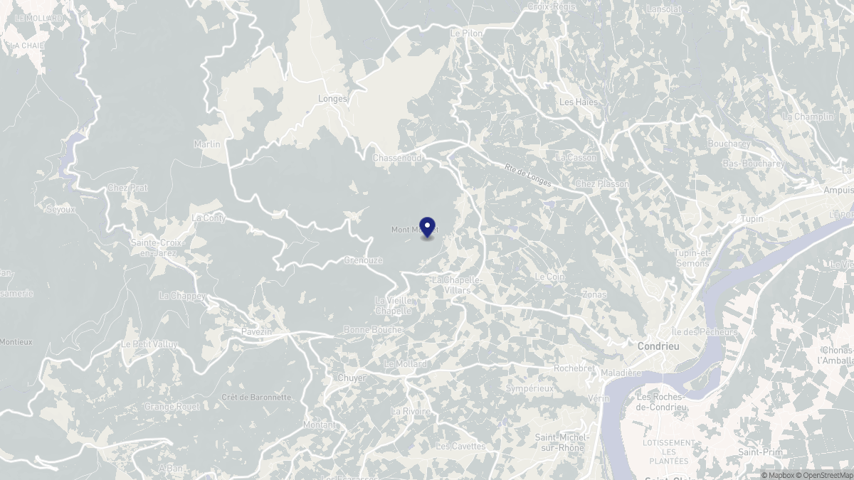 Aperçu cartographique de La Chapelle-Villars, centré sur la commune
