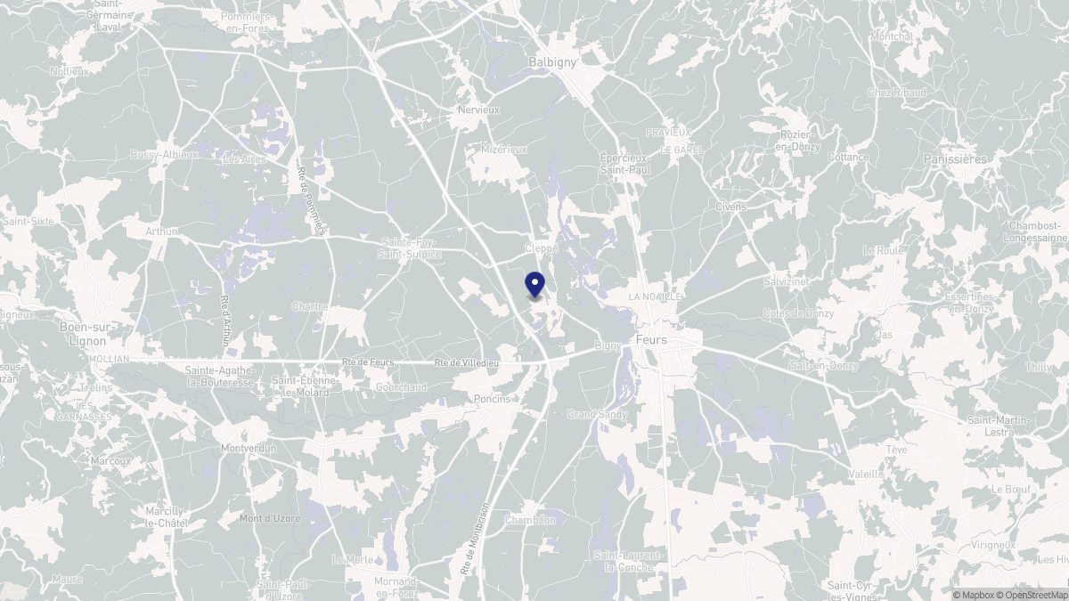 Aperçu cartographique de Cleppé, centré sur la commune