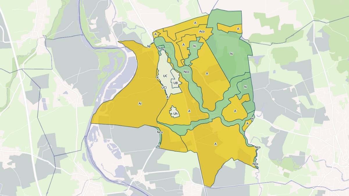Aperçu cartographique de Cuzieu, centré sur la commune