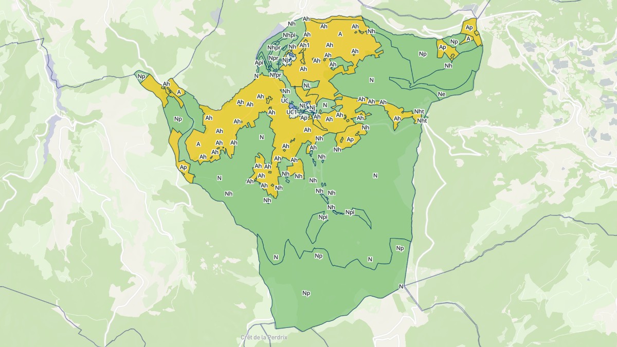 Aperçu cartographique de Doizieux, centré sur la commune