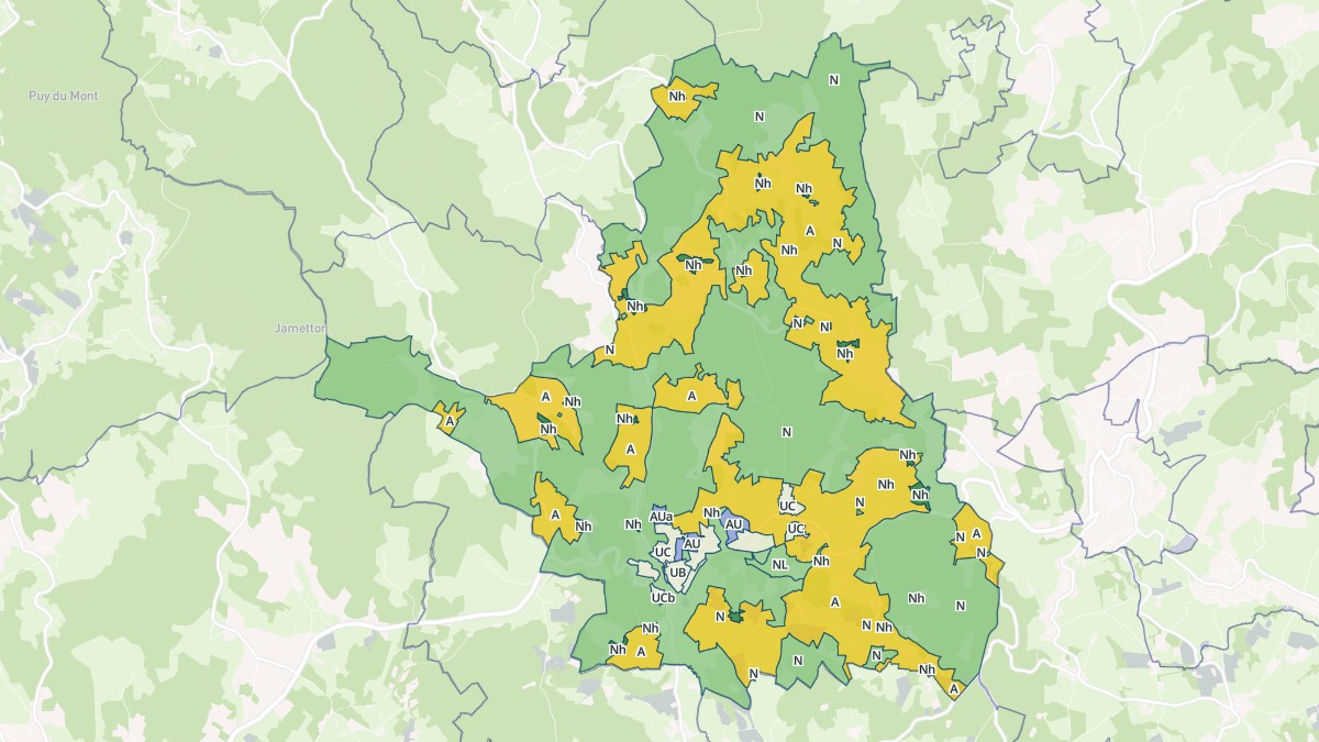 Aperçu cartographique de Estivareilles, centré sur la commune