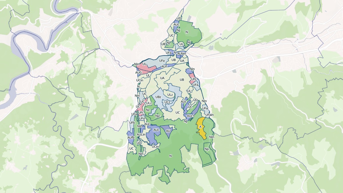 Aperçu cartographique de Firminy, centré sur la commune