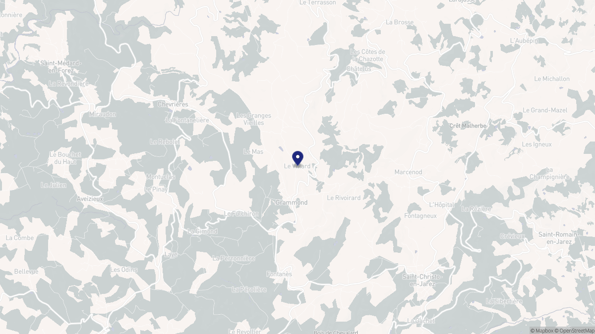 Aperçu cartographique de Grammond, centré sur la commune