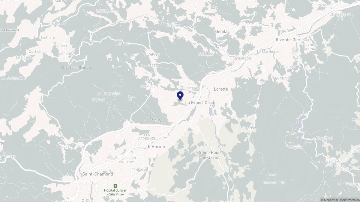Aperçu cartographique de La Grand-Croix, centré sur la commune