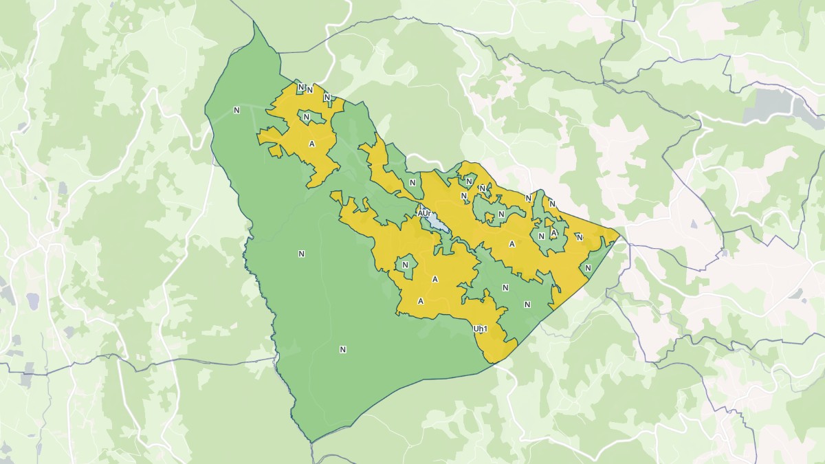 Aperçu cartographique de Gumières, centré sur la commune