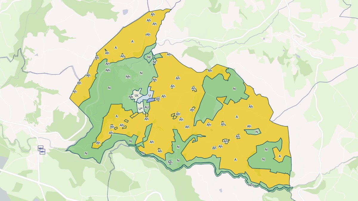 Aperçu cartographique de Jas, centré sur la commune