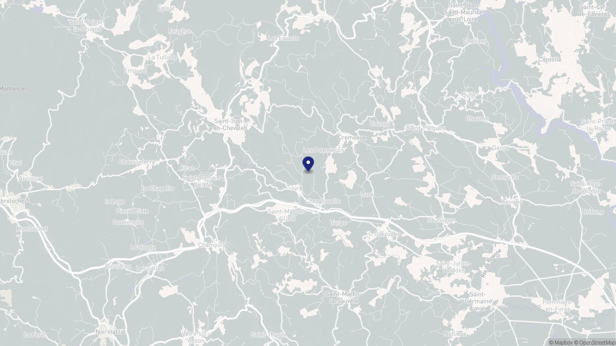 Aperçu cartographique de Juré, centré sur la commune