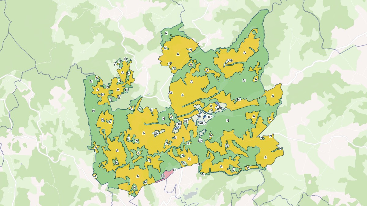 Aperçu cartographique de Luriecq, centré sur la commune