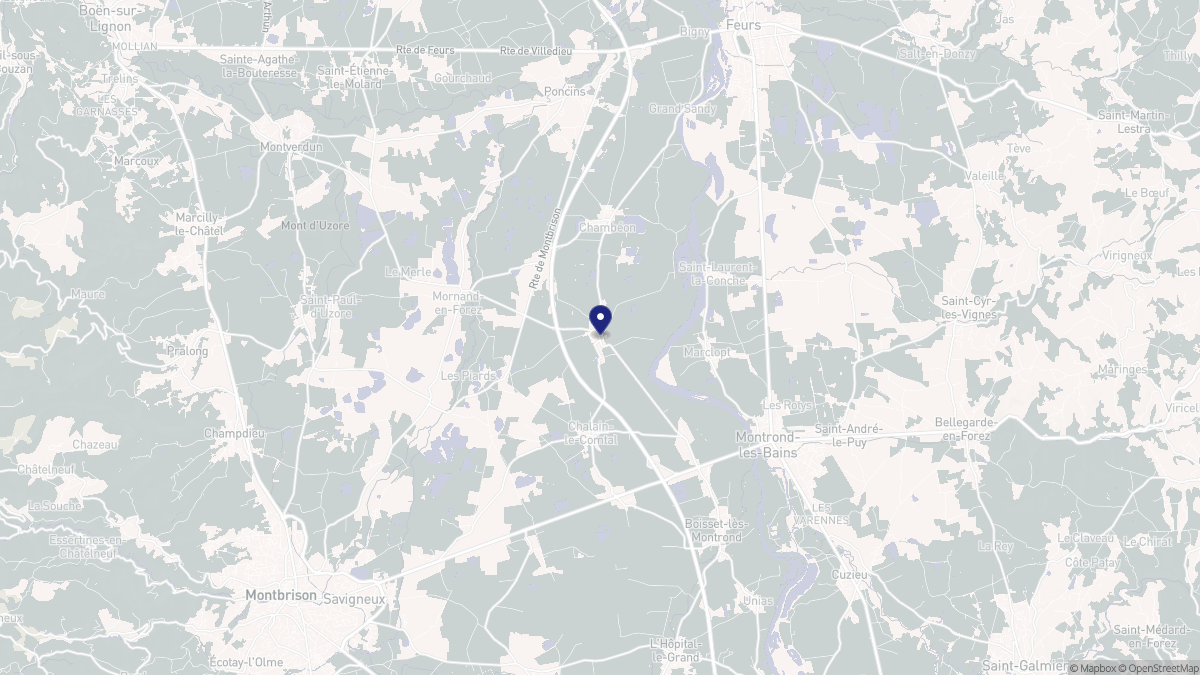 Aperçu cartographique de Magneux-Haute-Rive, centré sur la commune