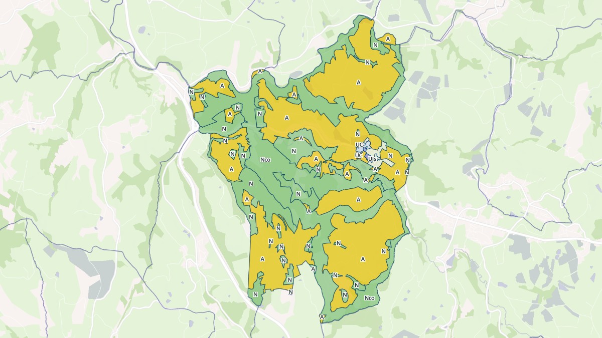 Aperçu cartographique de Neaux, centré sur la commune