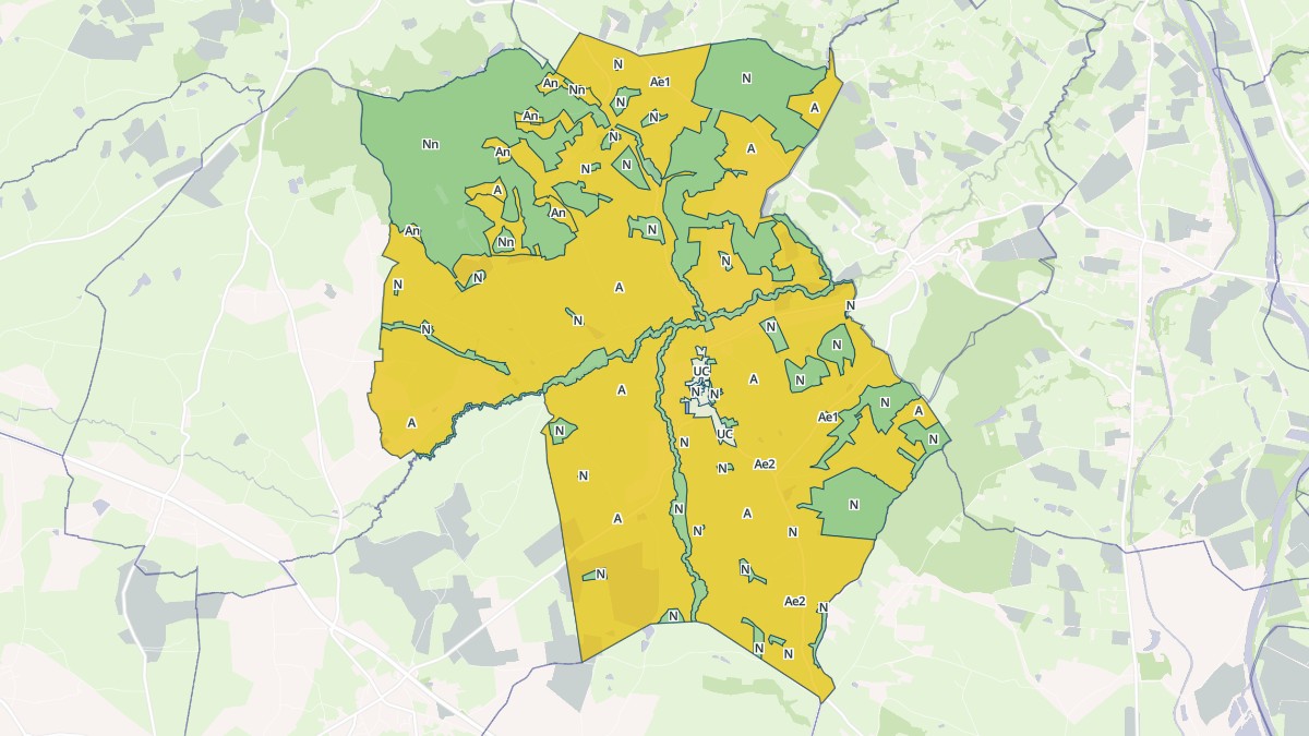 Aperçu cartographique de Noailly, centré sur la commune