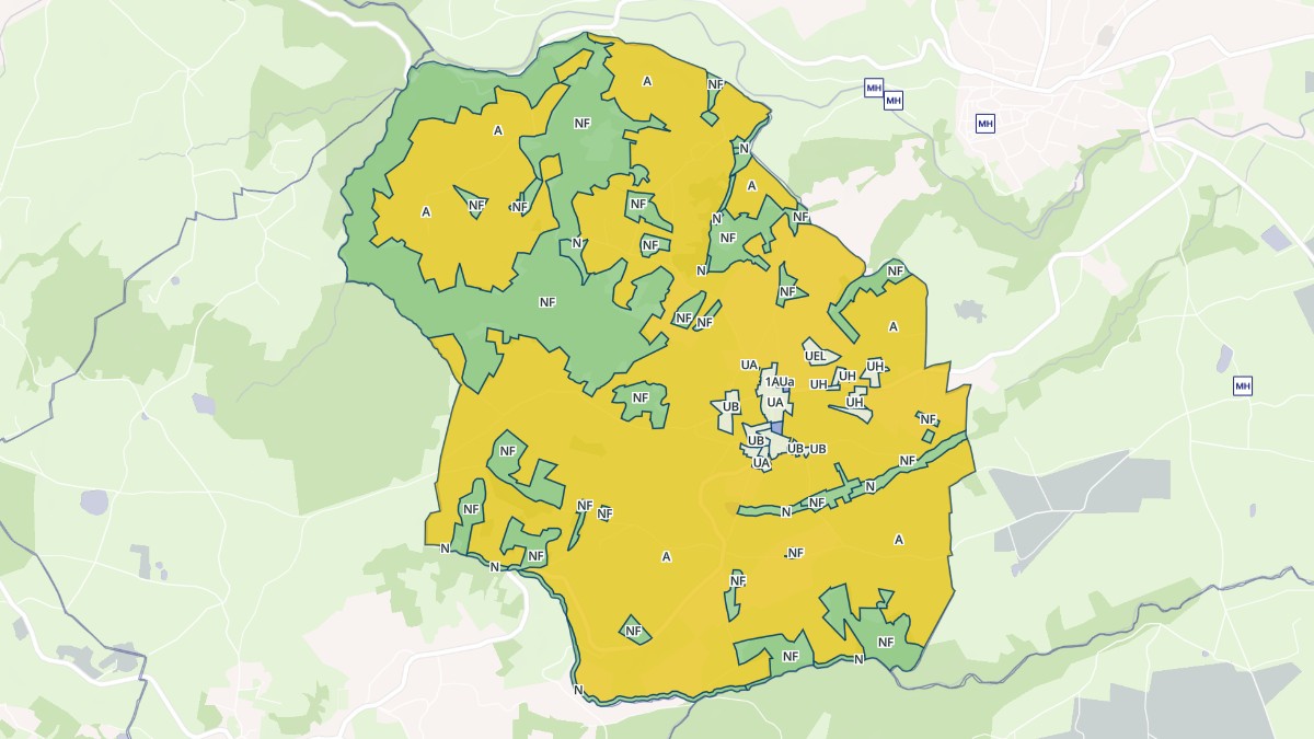 Aperçu cartographique de Nollieux, centré sur la commune