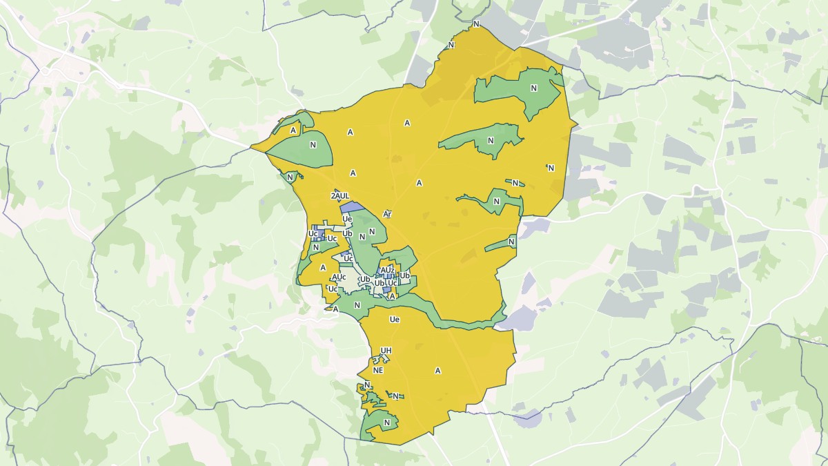 Aperçu cartographique de La Pacaudière, centré sur la commune
