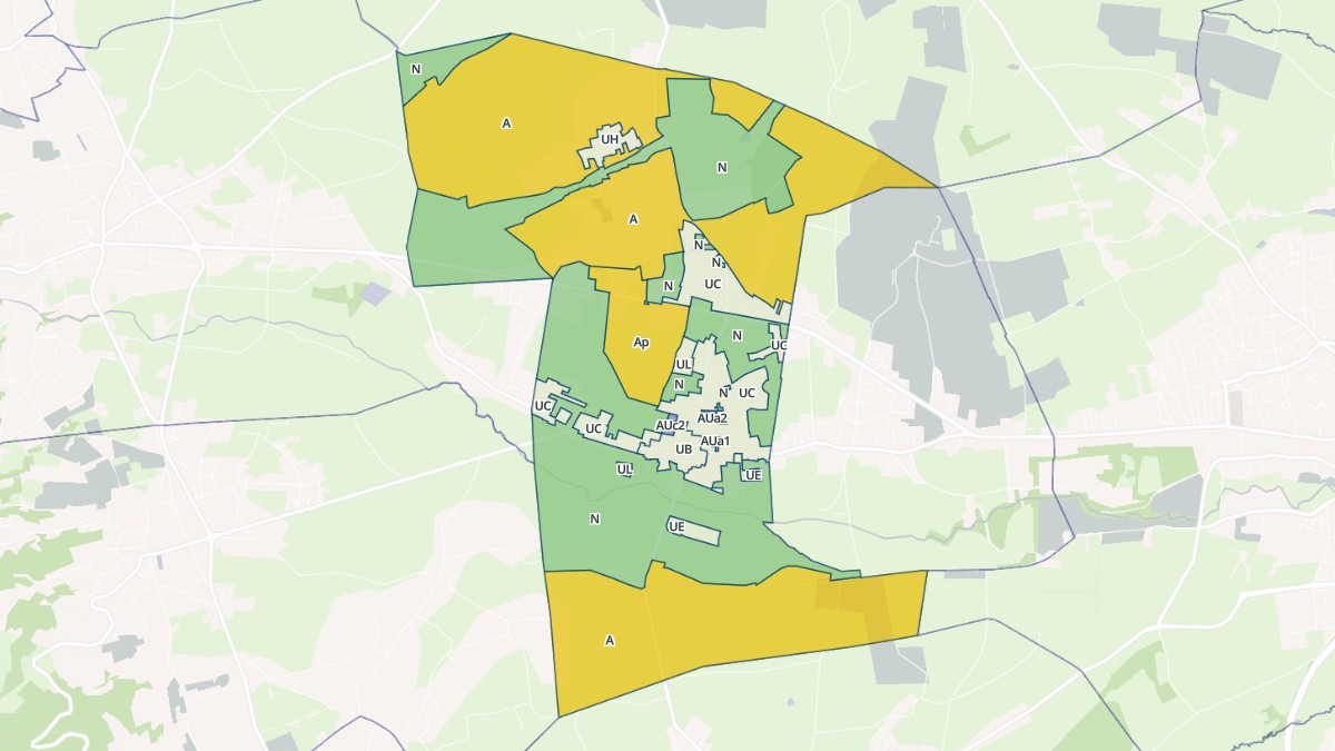 Aperçu cartographique de Pouilly-les-Nonains, centré sur la commune